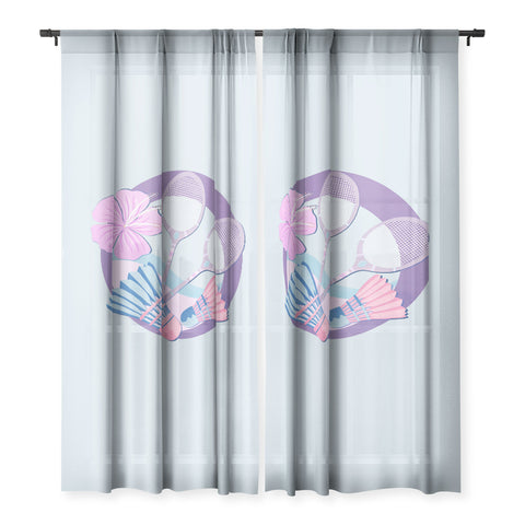 Cynthia Haller Tropical badminton badge Sheer Non Repeat