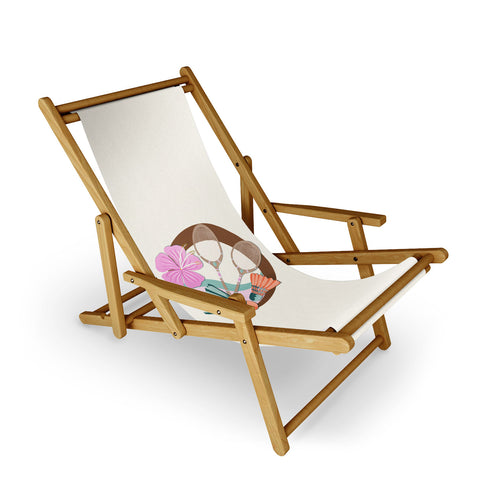 Cynthia Haller Tropical Badminton badge pink Sling Chair