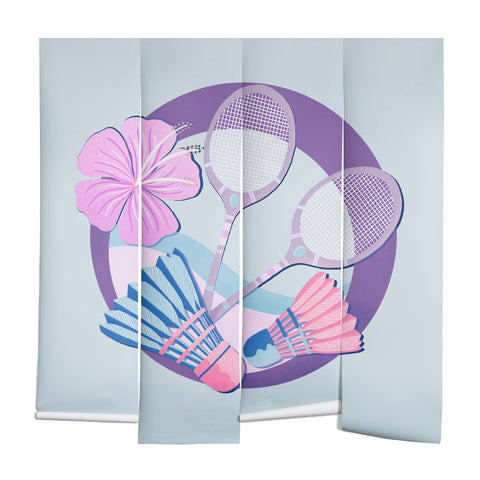 Cynthia Haller Tropical badminton badge Wall Mural