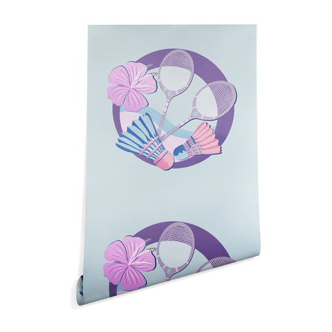 Cynthia Haller Tropical badminton badge Wallpaper