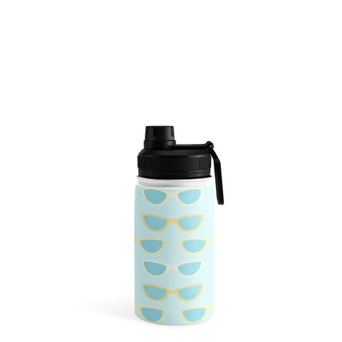Cynthia Haller Yellow and blue retro sunglass Water Bottle