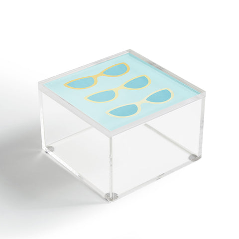 Cynthia Haller Yellow and blue retro sunglass Acrylic Box