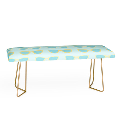 Cynthia Haller Yellow and blue retro sunglass Bench