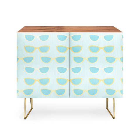 Cynthia Haller Yellow and blue retro sunglass Credenza