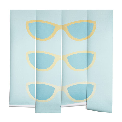 Cynthia Haller Yellow and blue retro sunglass Wall Mural