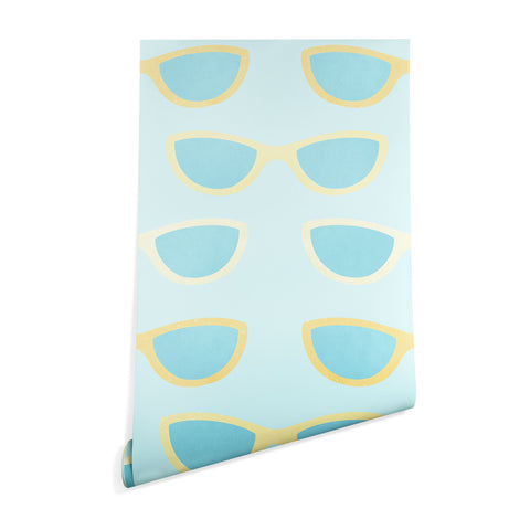Cynthia Haller Yellow and blue retro sunglass Wallpaper