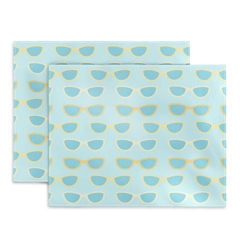 Cynthia Haller Yellow and blue retro sunglass Placemat