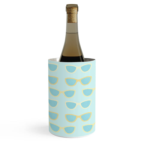 Cynthia Haller Yellow and blue retro sunglass Wine Chiller