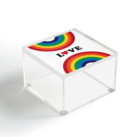 CynthiaF 70s Love Rainbow Acrylic Box