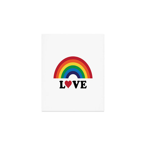 CynthiaF 70s Love Rainbow Art Print