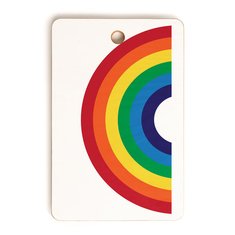 CynthiaF 70s Love Rainbow Cutting Board Rectangle