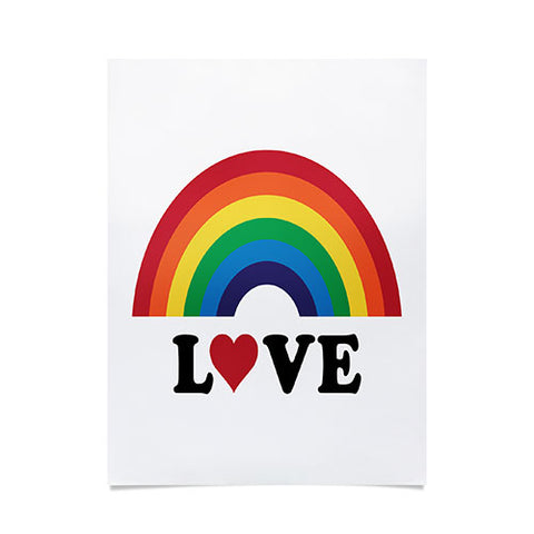 CynthiaF 70s Love Rainbow Poster