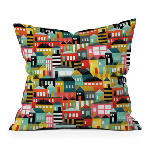 CynthiaF Bauhouses Outdoor Throw Pillow