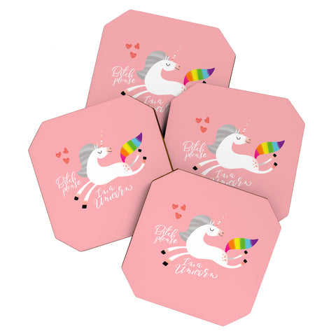 CynthiaF Bitch Please Im a Unicorn Coaster Set