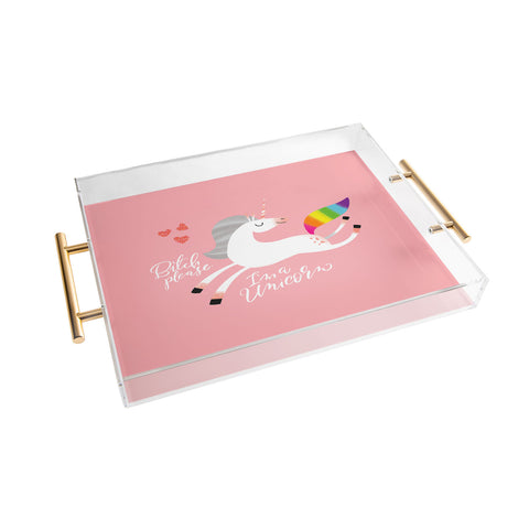 CynthiaF Bitch Please Im a Unicorn Acrylic Tray