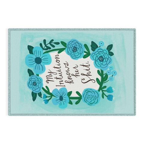 CynthiaF My Intuition Knows her Shit Outdoor Rug