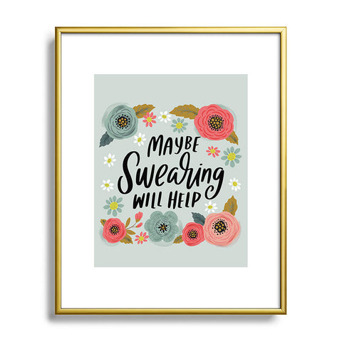 CynthiaF Pretty NotSoSwery Maybe Metal Framed Art Print