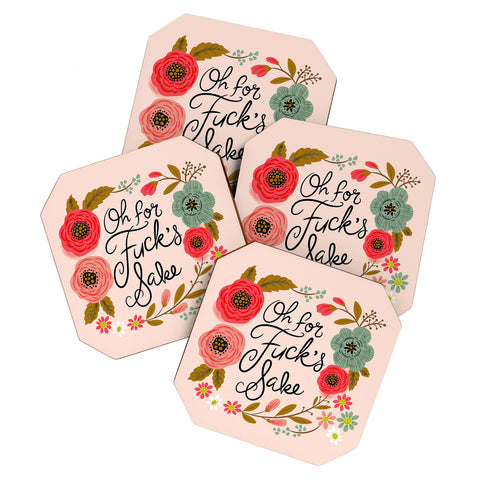 CynthiaF Pretty Sweary Oh FFS Coaster Set