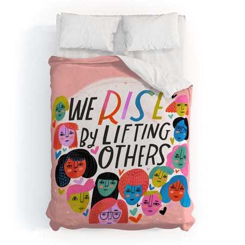 CynthiaF We Rise by Lifting Others Duvet Cover