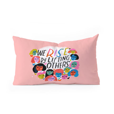 CynthiaF We Rise by Lifting Others Oblong Throw Pillow