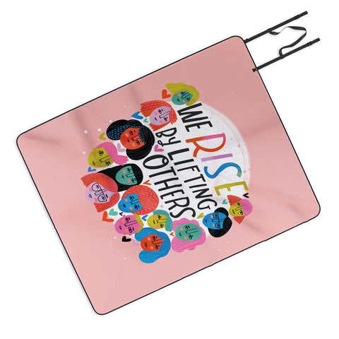 CynthiaF We Rise by Lifting Others Picnic Blanket