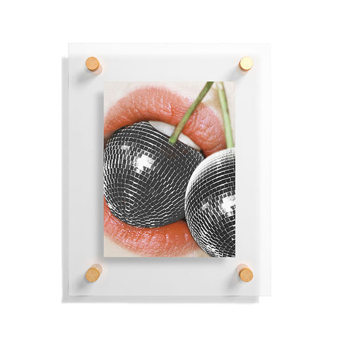Dagmar Pels BITE me Disco Cherry Lips Floating Acrylic Print