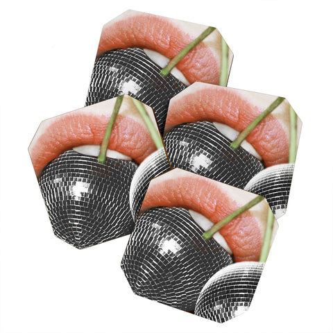 Dagmar Pels BITE me Disco Cherry Lips Coaster Set