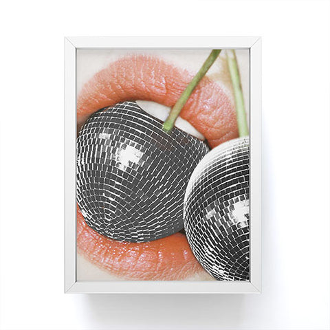 Dagmar Pels BITE me Disco Cherry Lips Framed Mini Art Print