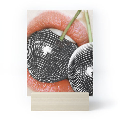 Dagmar Pels BITE me Disco Cherry Lips Mini Art Print