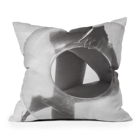 Dagmar Pels Black and White Film Photography Outdoor Throw Pillow