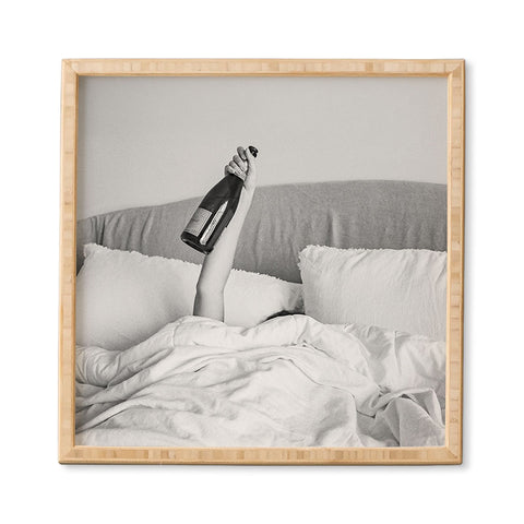 Dagmar Pels Champagne In Bed Black And White Framed Wall Art