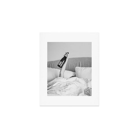Dagmar Pels Champagne In Bed Black And White Art Print