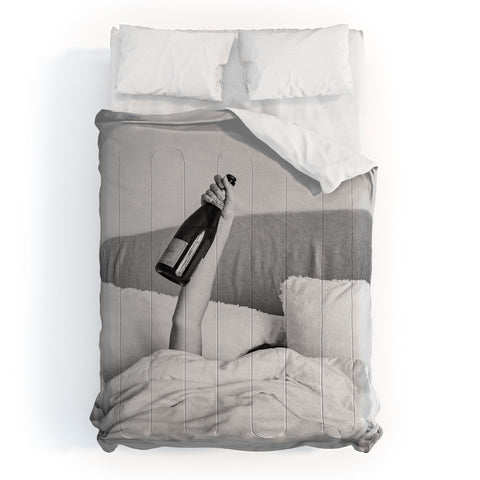 Dagmar Pels Champagne In Bed Black And White Comforter