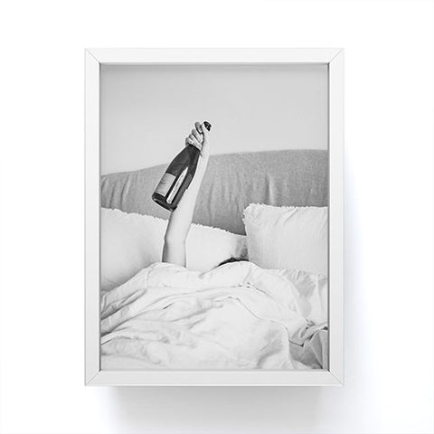 Dagmar Pels Champagne In Bed Black And White Framed Mini Art Print