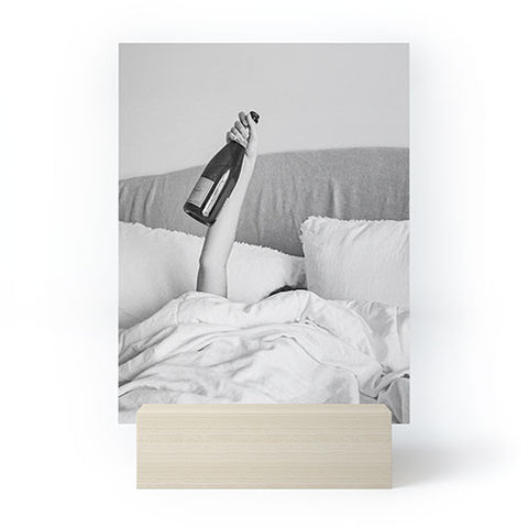 Dagmar Pels Champagne In Bed Black And White Mini Art Print