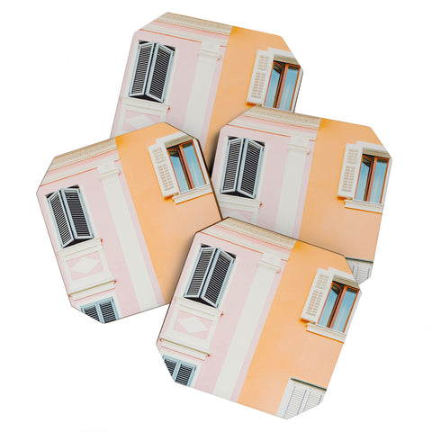 Dagmar Pels Colorful Mediterranean Building Coaster Set