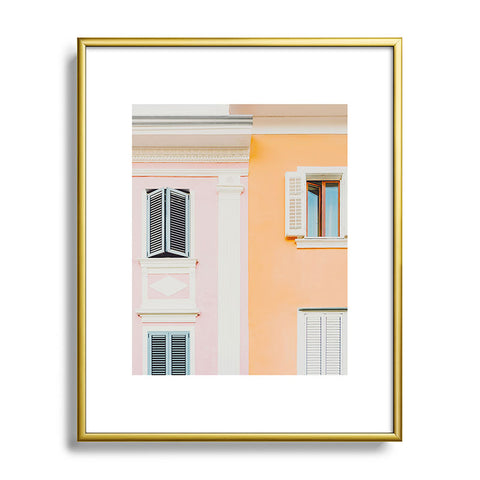 Dagmar Pels Colorful Mediterranean Building Metal Framed Art Print