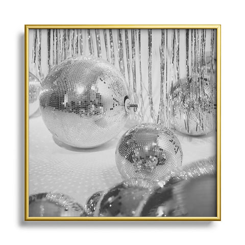 Dagmar Pels Disco Balls Glitter Party Square Metal Framed Art Print