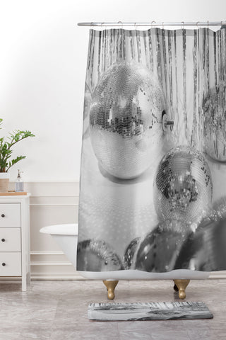 Dagmar Pels Disco Balls Glitter Party Shower Curtain And Mat