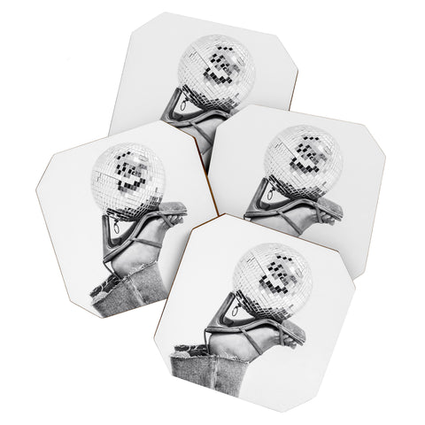 Dagmar Pels Disco Heels Trend BW Photo Coaster Set