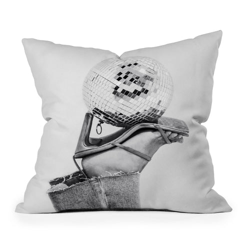 Dagmar Pels Disco Heels Trend BW Photo Outdoor Throw Pillow