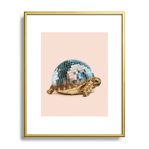 Dagmar Pels DISCO TURTLE Metal Framed Art Print