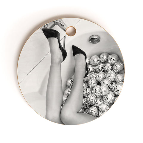 Dagmar Pels Female Legs with Heels in Bath Cutting Board Round