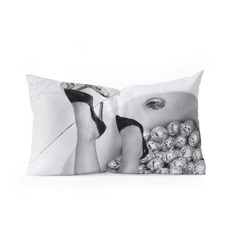 Dagmar Pels Female Legs with Heels in Bath Oblong Throw Pillow