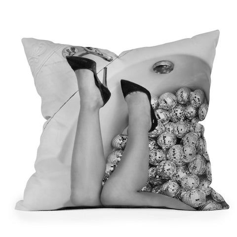 Dagmar Pels Female Legs with Heels in Bath Outdoor Throw Pillow