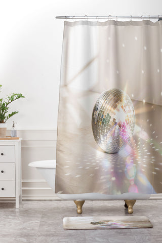 Dagmar Pels Glitz Glam Disco Ball Shower Curtain And Mat