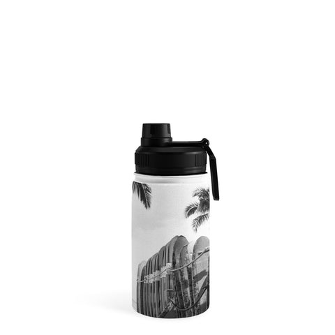 Dagmar Pels Hawaiian Surfboards Black And White Water Bottle