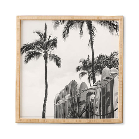 Dagmar Pels Hawaiian Surfboards Black And White Framed Wall Art