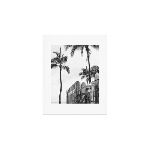 Dagmar Pels Hawaiian Surfboards Black And White Art Print
