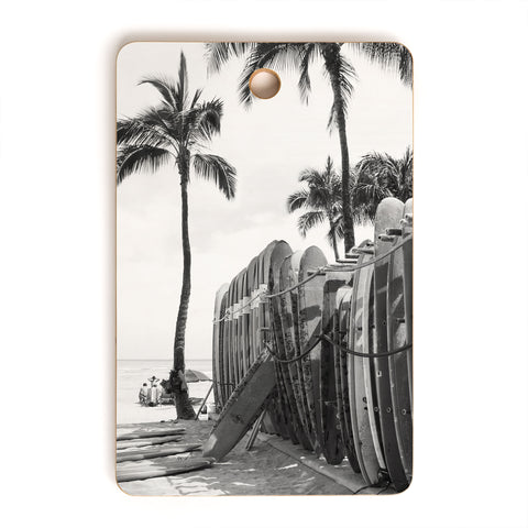 Dagmar Pels Hawaiian Surfboards Black And White Cutting Board Rectangle